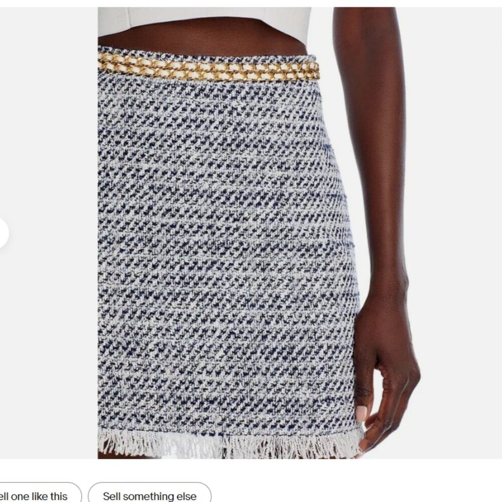 Generation Love Tweed Skirt in Black and White - Picture 2 of 9